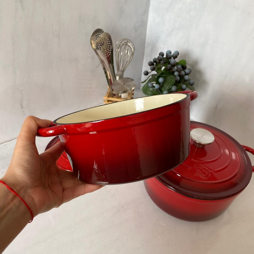 Batterie En Fonte 4 Pcs Rouge