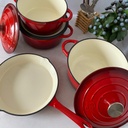 Batterie En Fonte 4 Pcs Rouge
