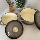 Marmite En Fonte 2Pcs Gris