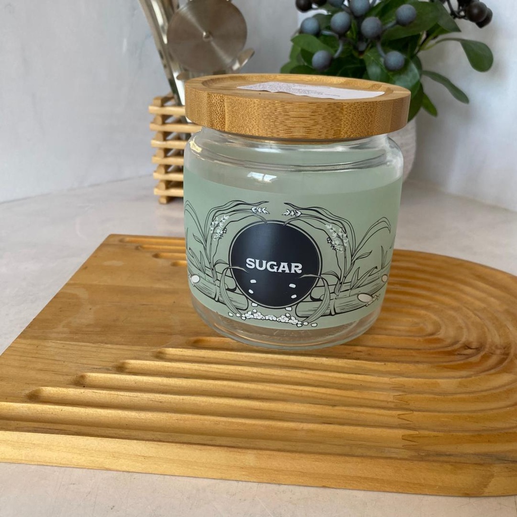 Bocal Giara Sucre Couvercle En Bambou  0,75 L