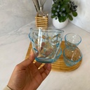 Verres A Eau Flora Bleu