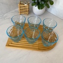 Verres A Eau Flora Bleu