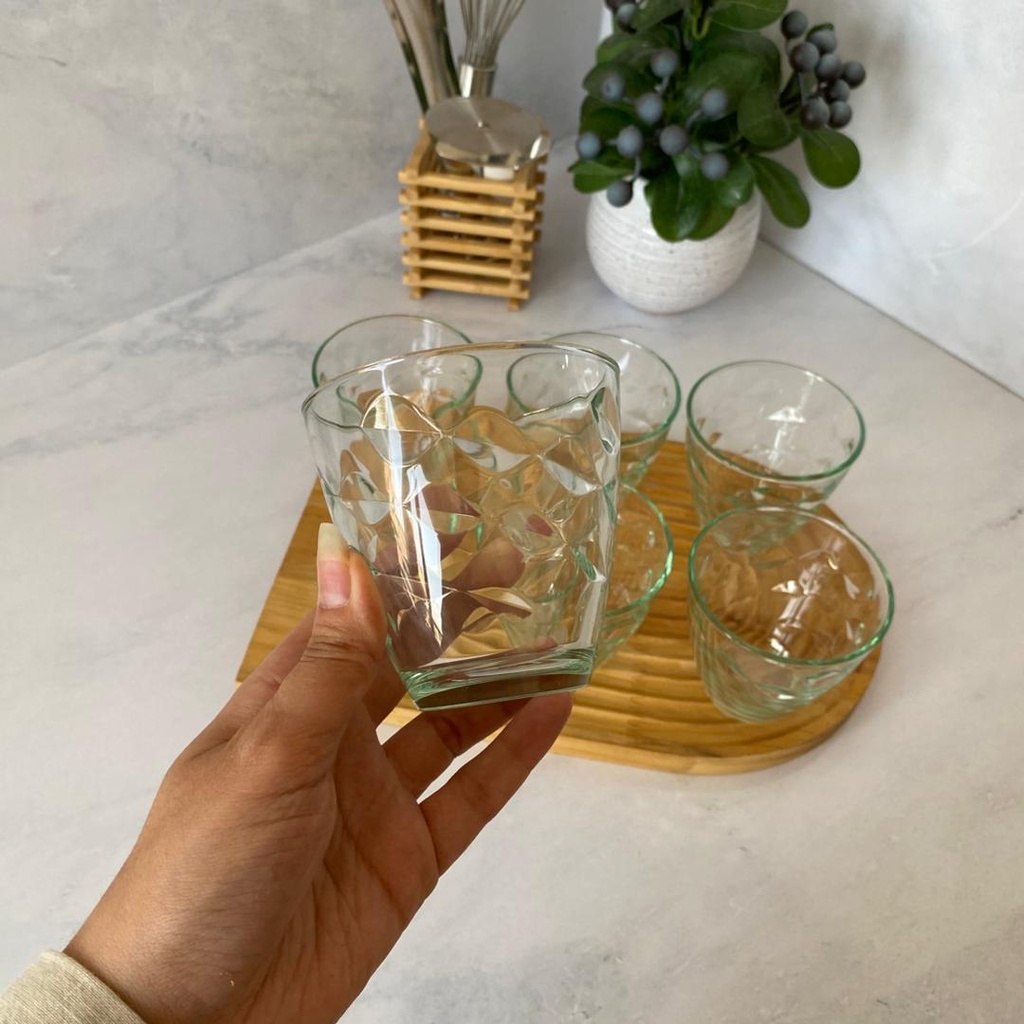 Verres A Eau Flora Vert