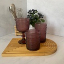 Verre Forme Haute Rose Fonce