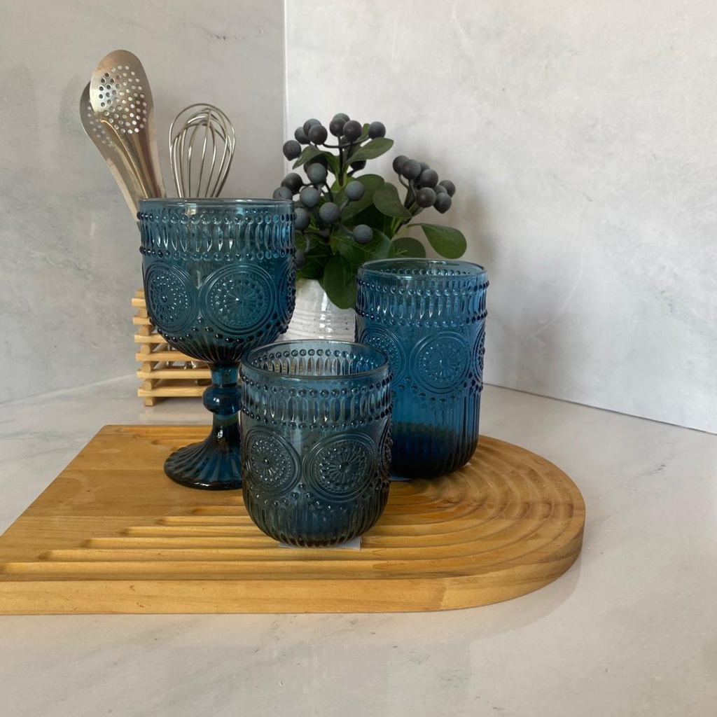 Sunflower Verre Haut Bleu