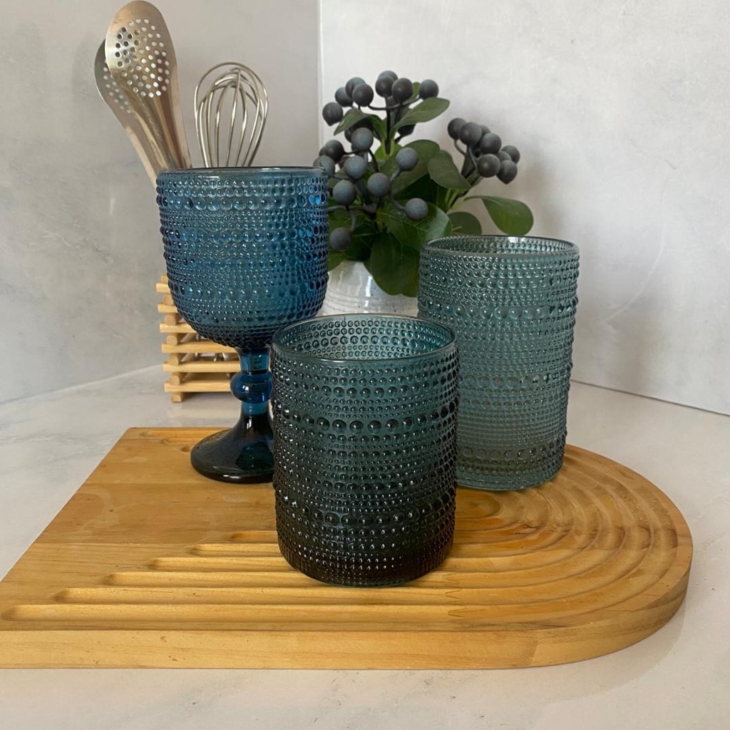 Verre Forme Basse Bleu