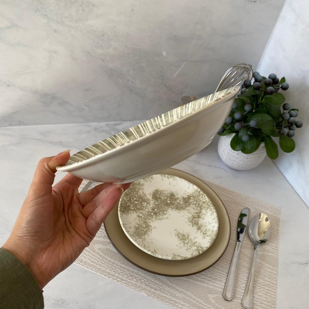 Assiette Creuse Beige 20Cm