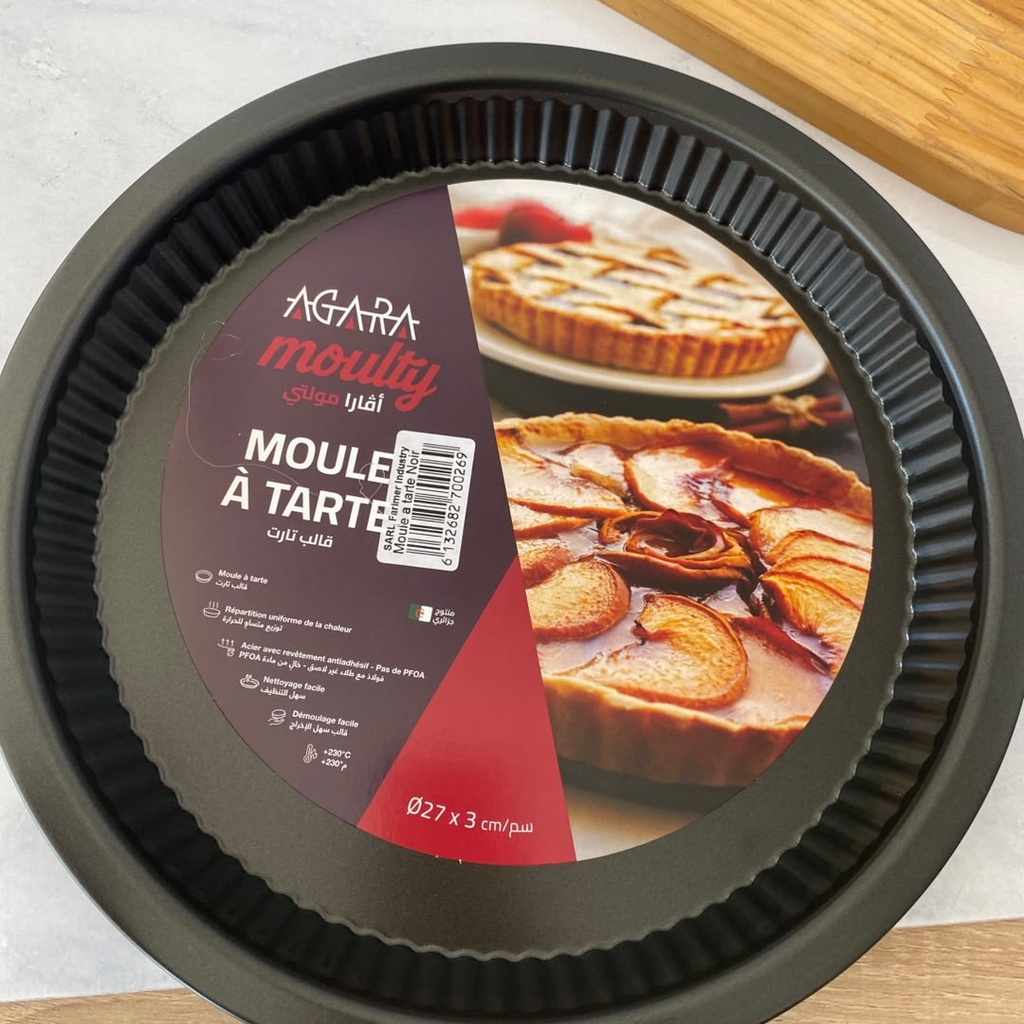 Moule à tarte Noir 27 x 27x 3 cm