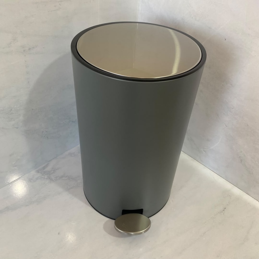 Poubelle A Pedale Jobs 12L Gris Mat