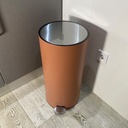 Poubelle A Pedale Jobs 30 L Orange Mat