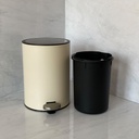 Poubelle A Pedale Jobs 3L Creme Matte
