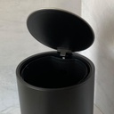 Poubelle A Pedale Jobs 5 L Noir Matte