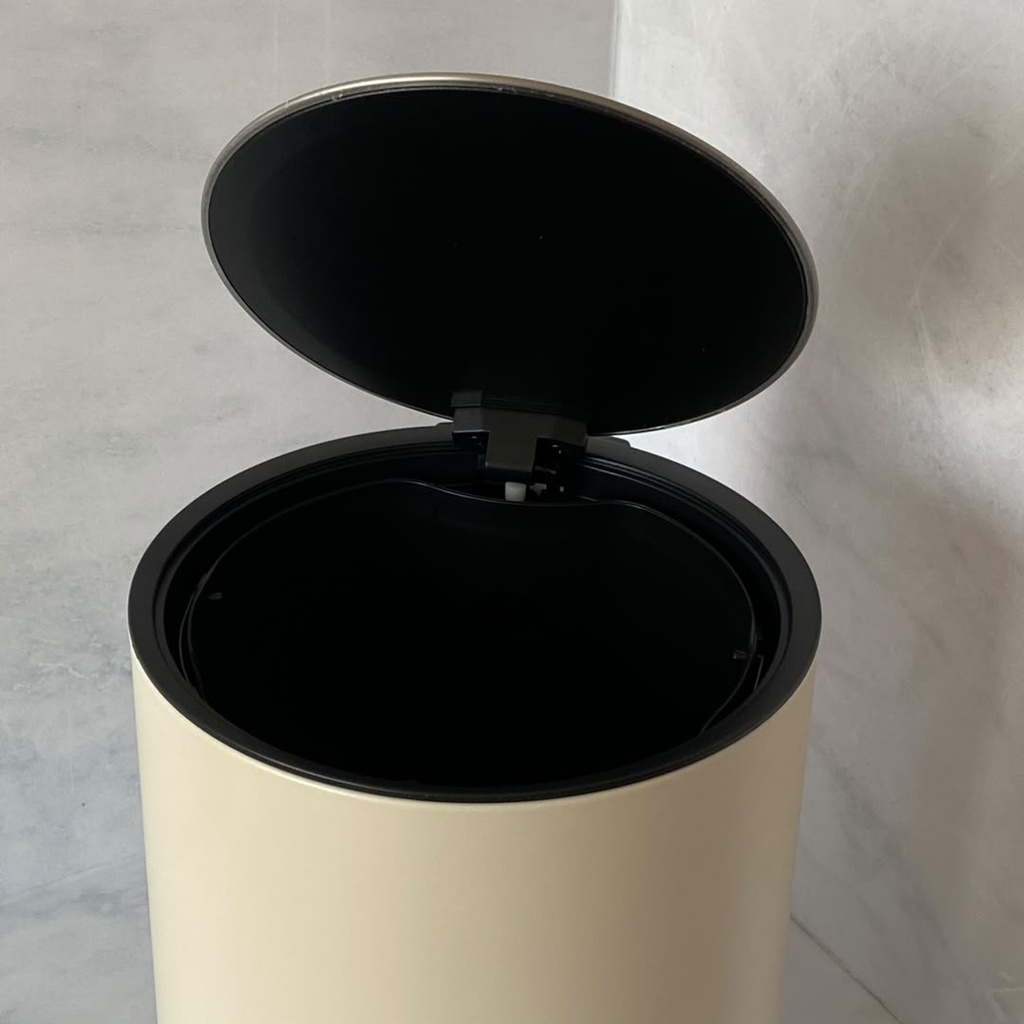 Poubelle A Pedale Jobs 3 L Creme Matte