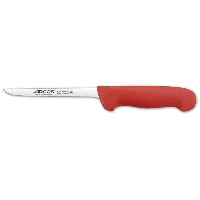 2900 Couteau A Desosser Rouge 160Mm
