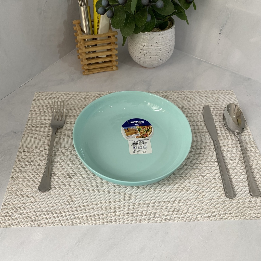 Friends time assiette couscous turquoise 25cm