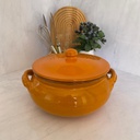 FAITOUT 24 CM AVEC COUVERCLE ORANGE SIENA