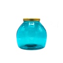 GOLD EDGE  VASE 20CM BLEU TURQUOIS