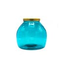 Gold Edge  Vase 20Cm Bleu Turquois
