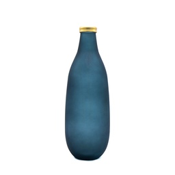 [5981F1132] Gold Edge Vase 40Cm Bleu Petrol