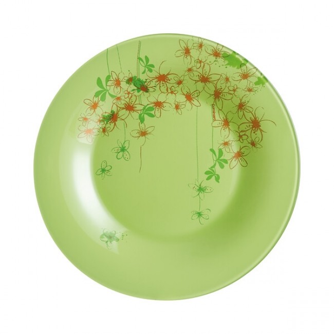 Ipomea Vert Pale Assiette Plate 25 Cm