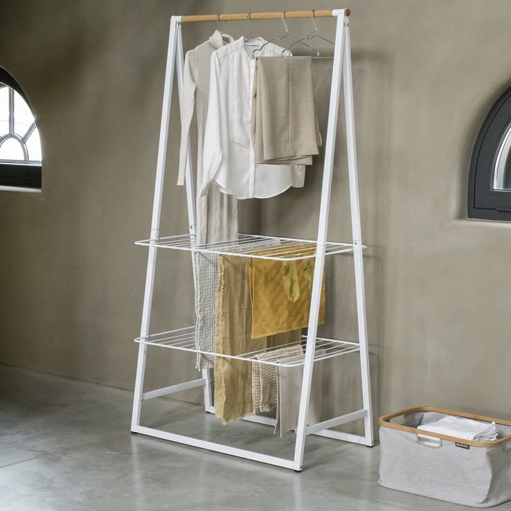 Linn Portant Pour Vetement Large Blanc