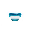 MY FIRST PYREX PLAT ROND 0.2L AVEC COUVERCLE BLEU