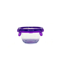 [894PGPP] My First Pyrex Pot Bebe Rond Avce Couvercle Violet