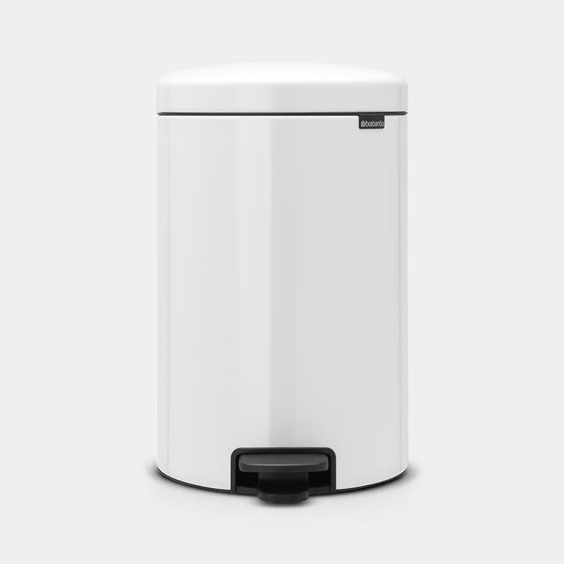 NEWICON POUBELLE A PEDALE 20L BLANCHE