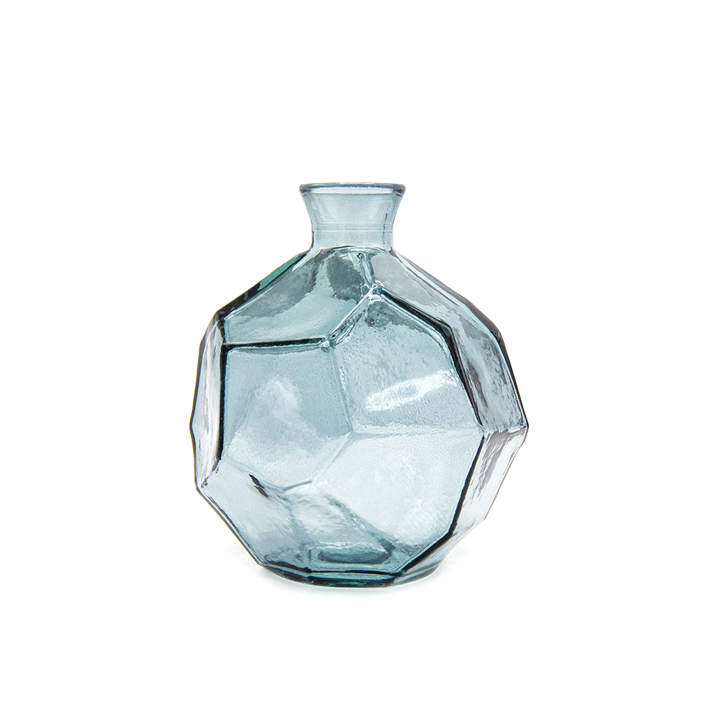 Origami Vase 18Cm Bleu