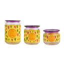Pot Club Colorful Hear  3 Pieces Avec Couvercle Violet