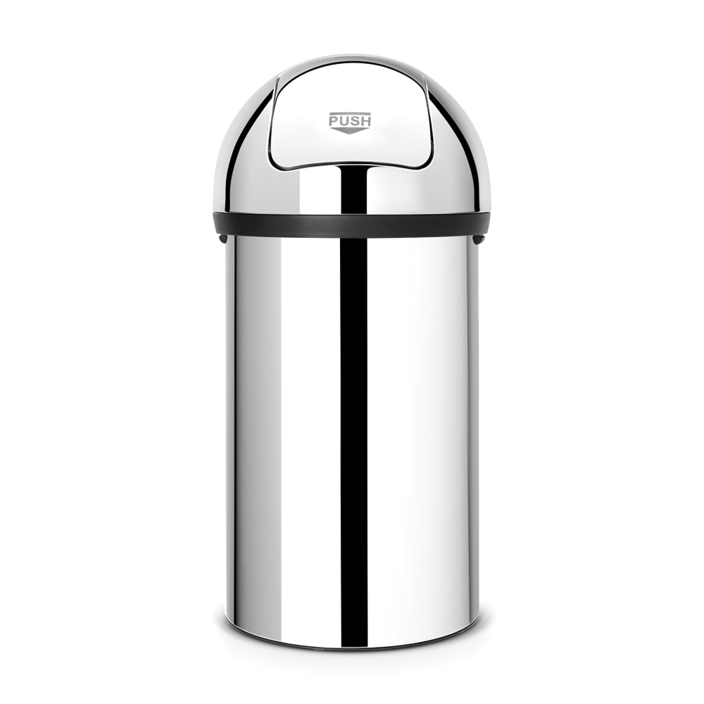 PUSH BIN POUBELLE 60L  MATT STEEL