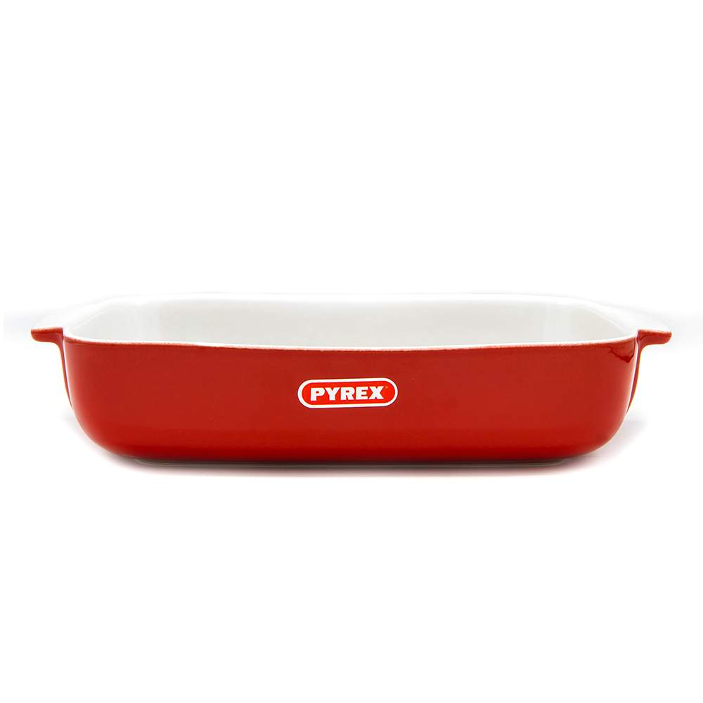 PYREX SIGNATURE  PLAT RECTANGULAIRE 30*22CM ROUGE