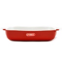 Pyrex Signature  Plat Rectangulaire 30*22Cm Rouge