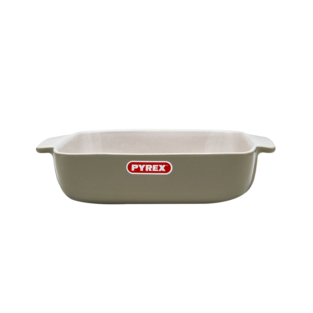 PYREX SIGNATURE PLAT CARRE 22CM GRIS