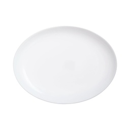 [D7481] Diwali Blanc Plat Ovale 33X25Cm