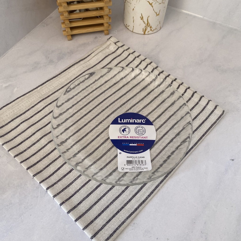   صحن  الحلوى شفاف 19سم Pampille