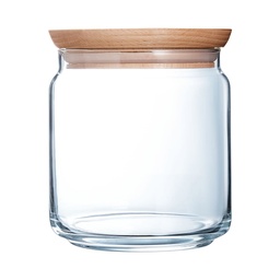 [P9611] Pure Jar Avec Couvercle En Bois 0.75L