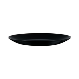 [V0215] Zelie Noire Assiette Plate 25 Cm