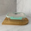 Boite de conserv rectangle 1520ml en verre+cv