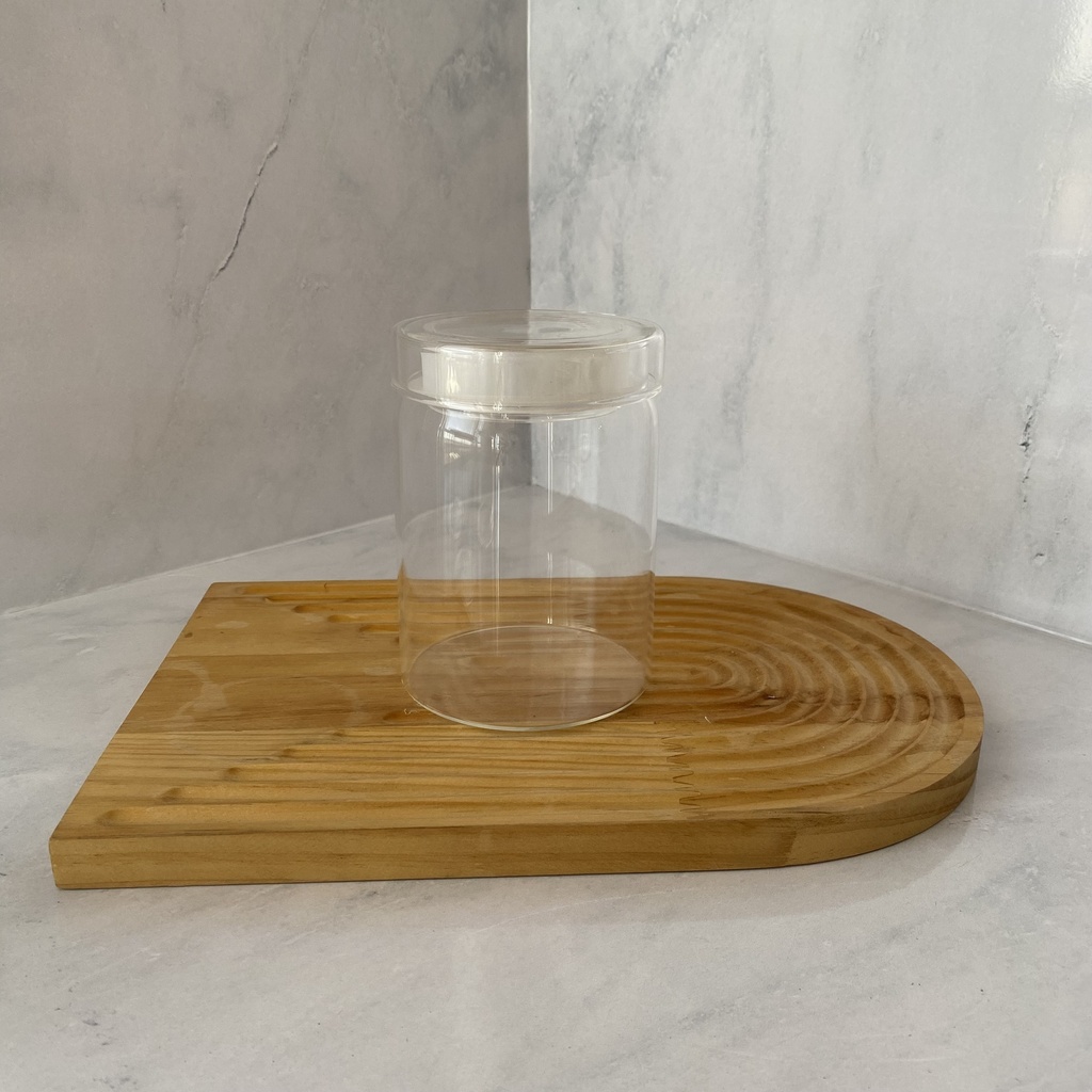 Bocal en verre  800ml + couver en verre