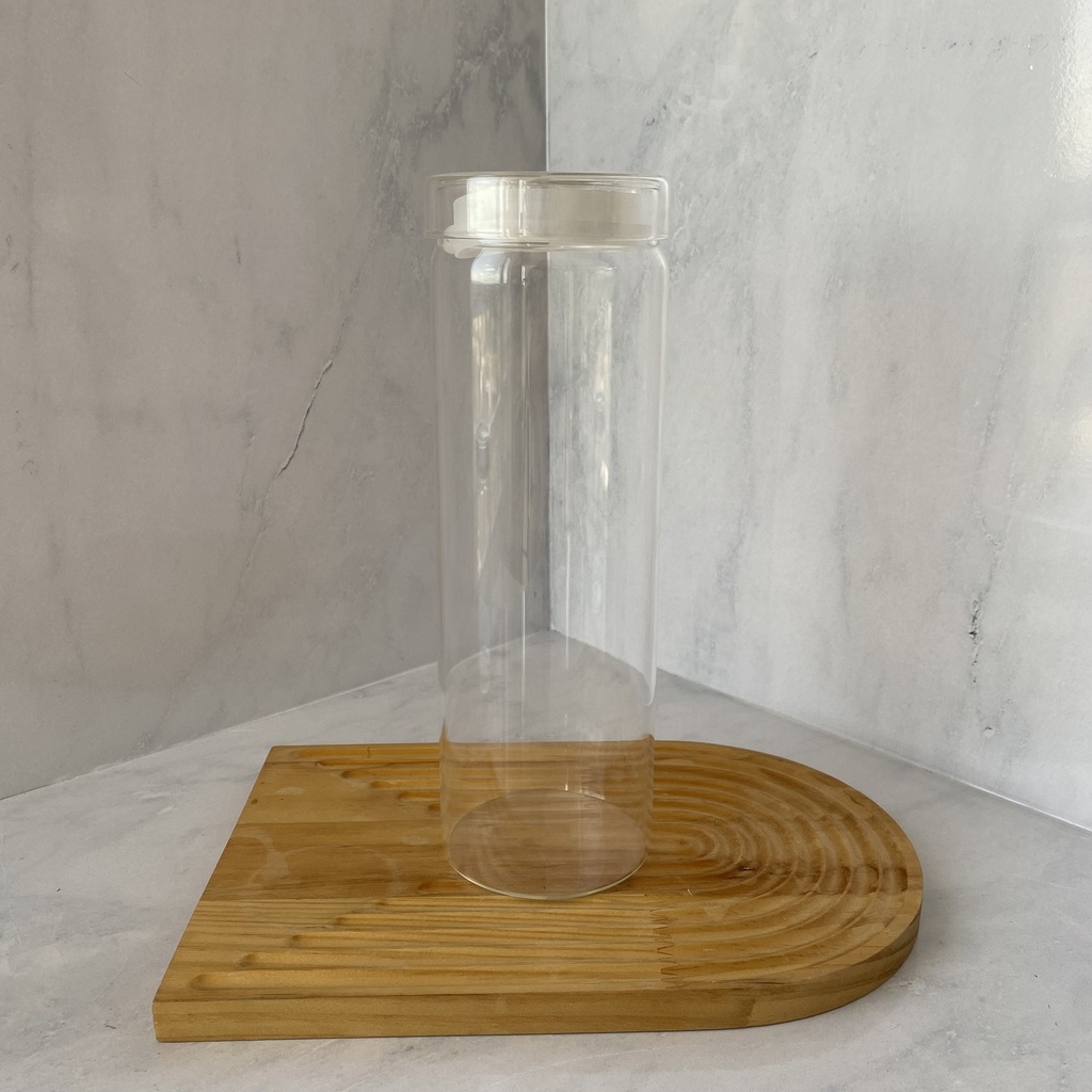 Bocal en verre 1800ml + couver en verre