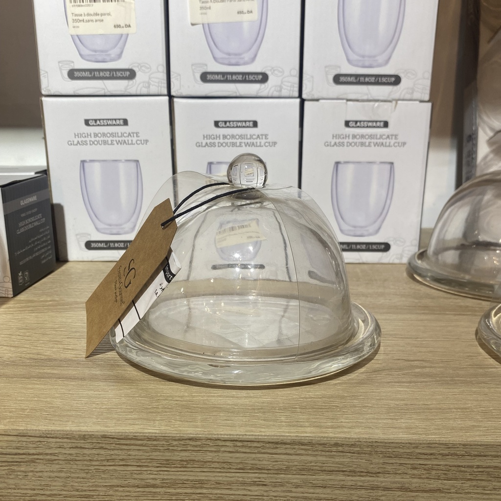 Beurrier Cloche En verre 10Cm