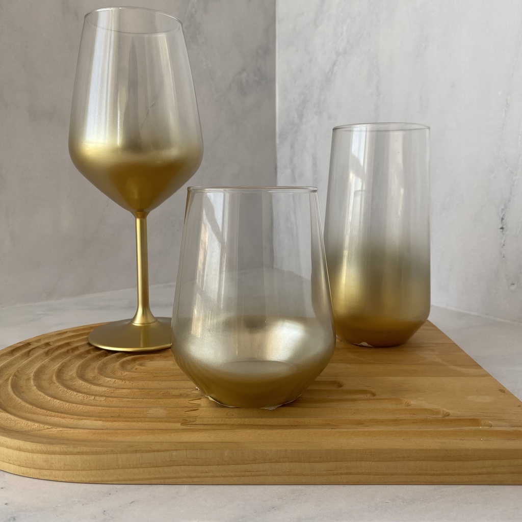 verre a eau 42.5 cl glow gold