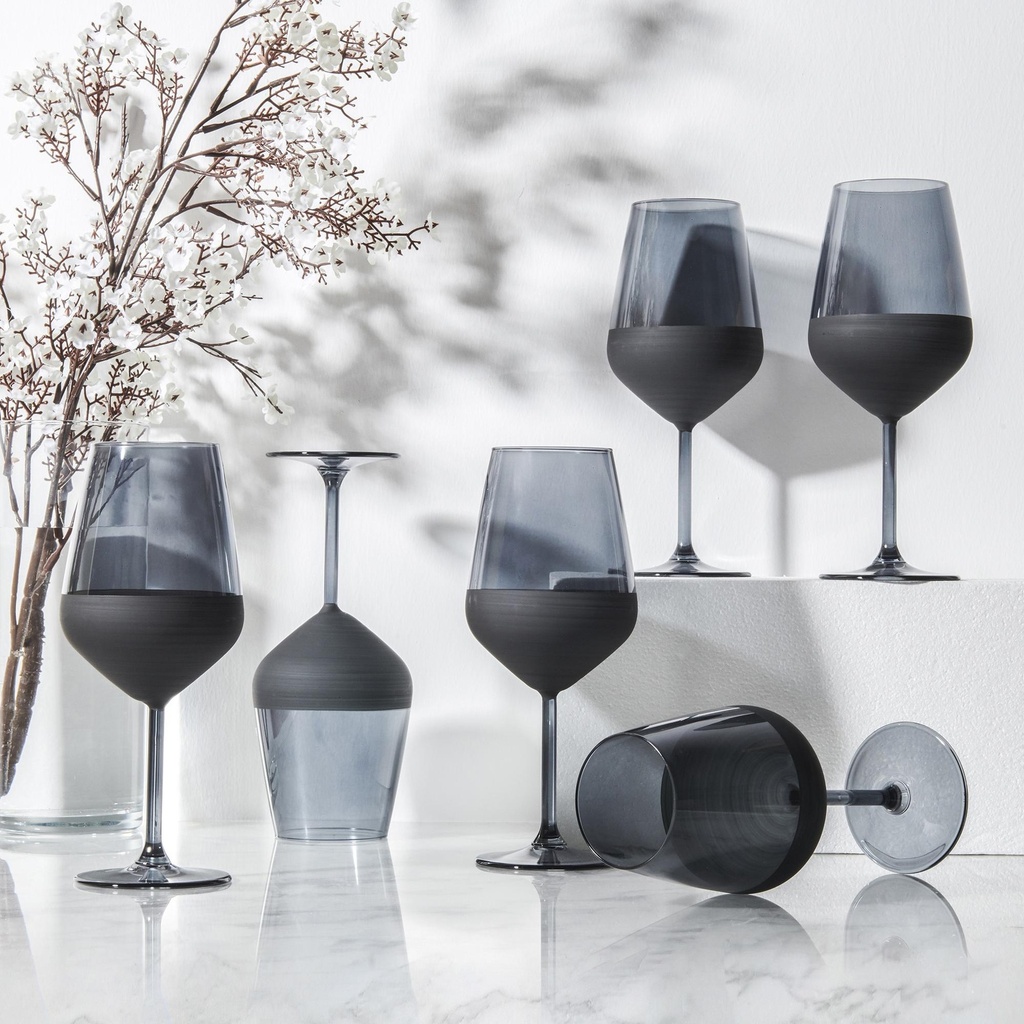 verre a pied 49 cl matte noir