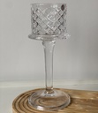 Bougeoir sur pied g?zde kafes transparent 10X35cm