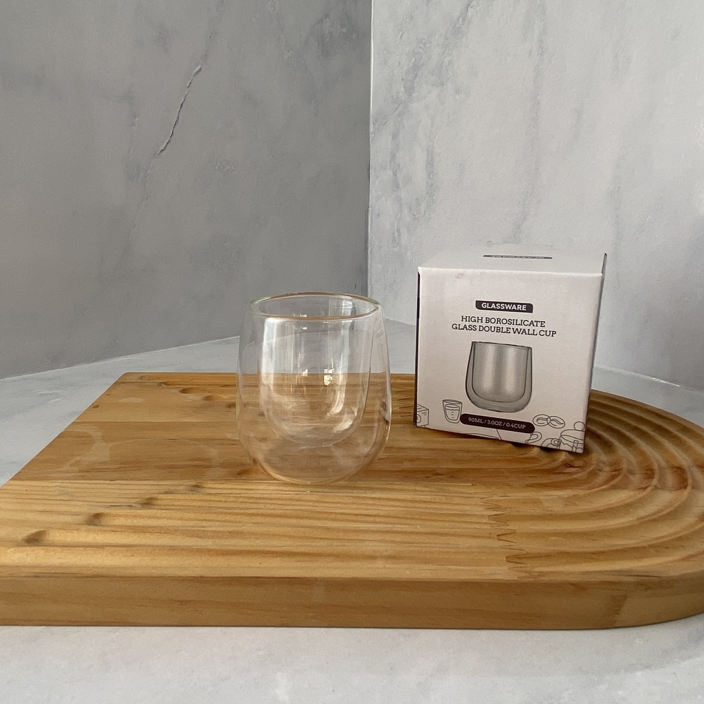 Tasse à double paroi, 90 ml,sans anse