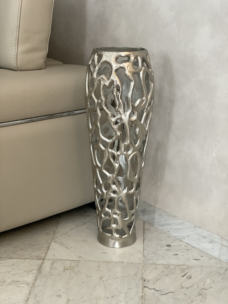 Vase 21.5x21.5x62.5 silver