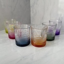 Brillante Set 6 Pieces Verre Forme Basse Couleur