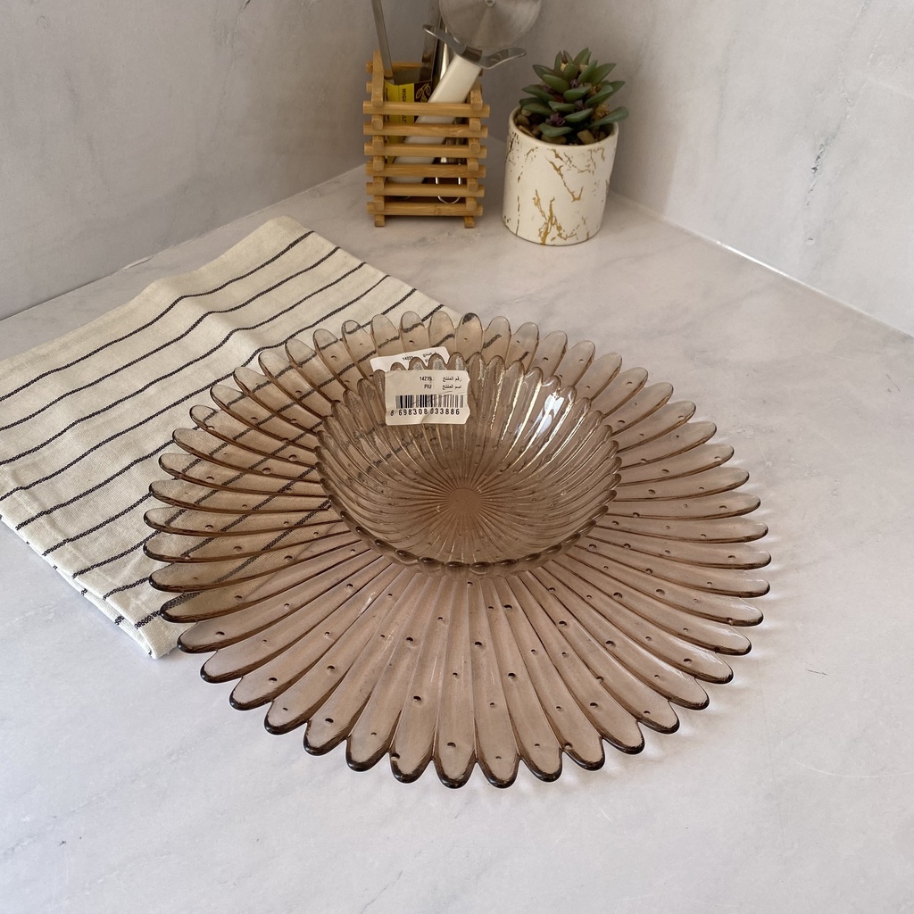 Piu Assiette Plate Champagne Transparent 32Cm 