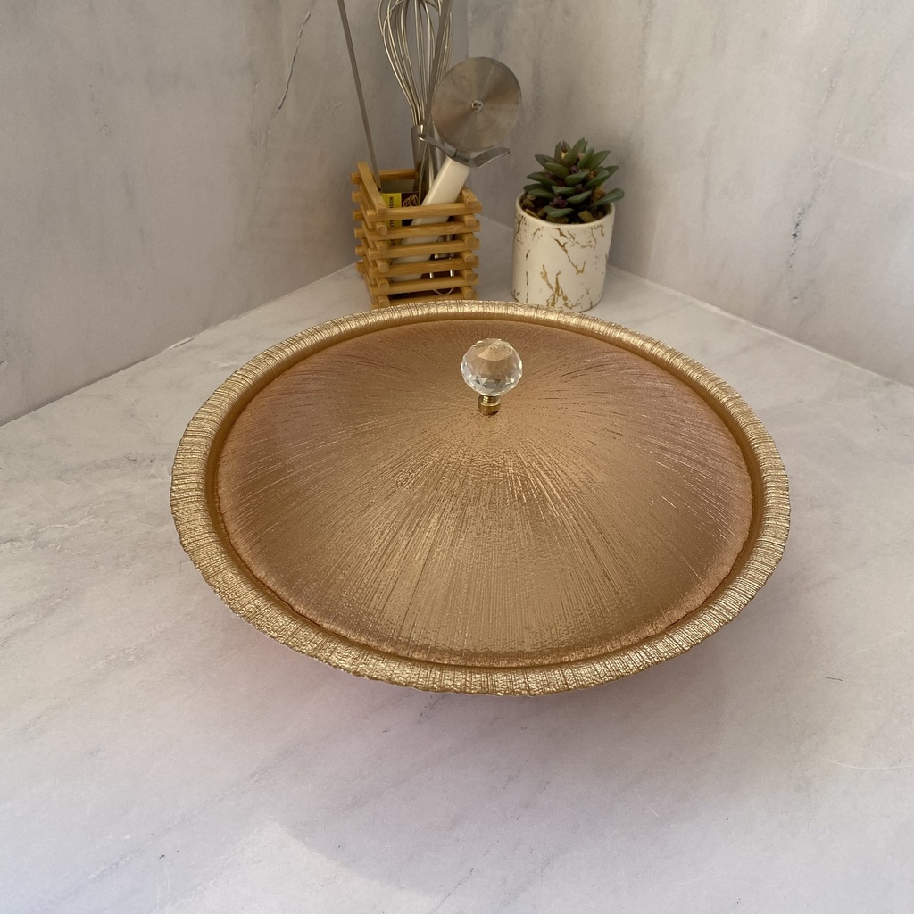 AK bol 28 REXY-INSIDE CHAMPAGNE  OUTSIDE  SALMON  WITH CHAMPAGNE LID